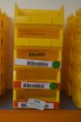 *10x Yellow Plastic Component Bins