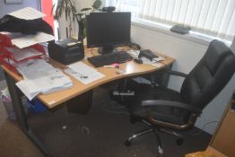 *L-Shape Desk with Righthand Return, and a Executive Swivel Chair