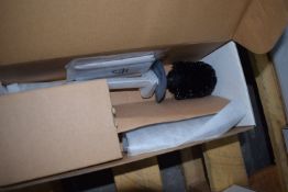 *Frosted Glass & Chrome Toilet Brush Holder