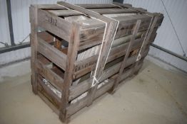 *Crate containing approx 20 curved sheets of glass