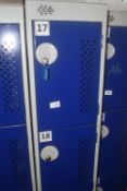 Bank of Four Lockers with Sockets