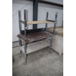 *Pair of adjustable height work benches 60cm by 12