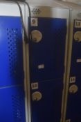 Bank of Four Lockers with Sockets