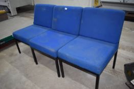 *Three blue reception chairs