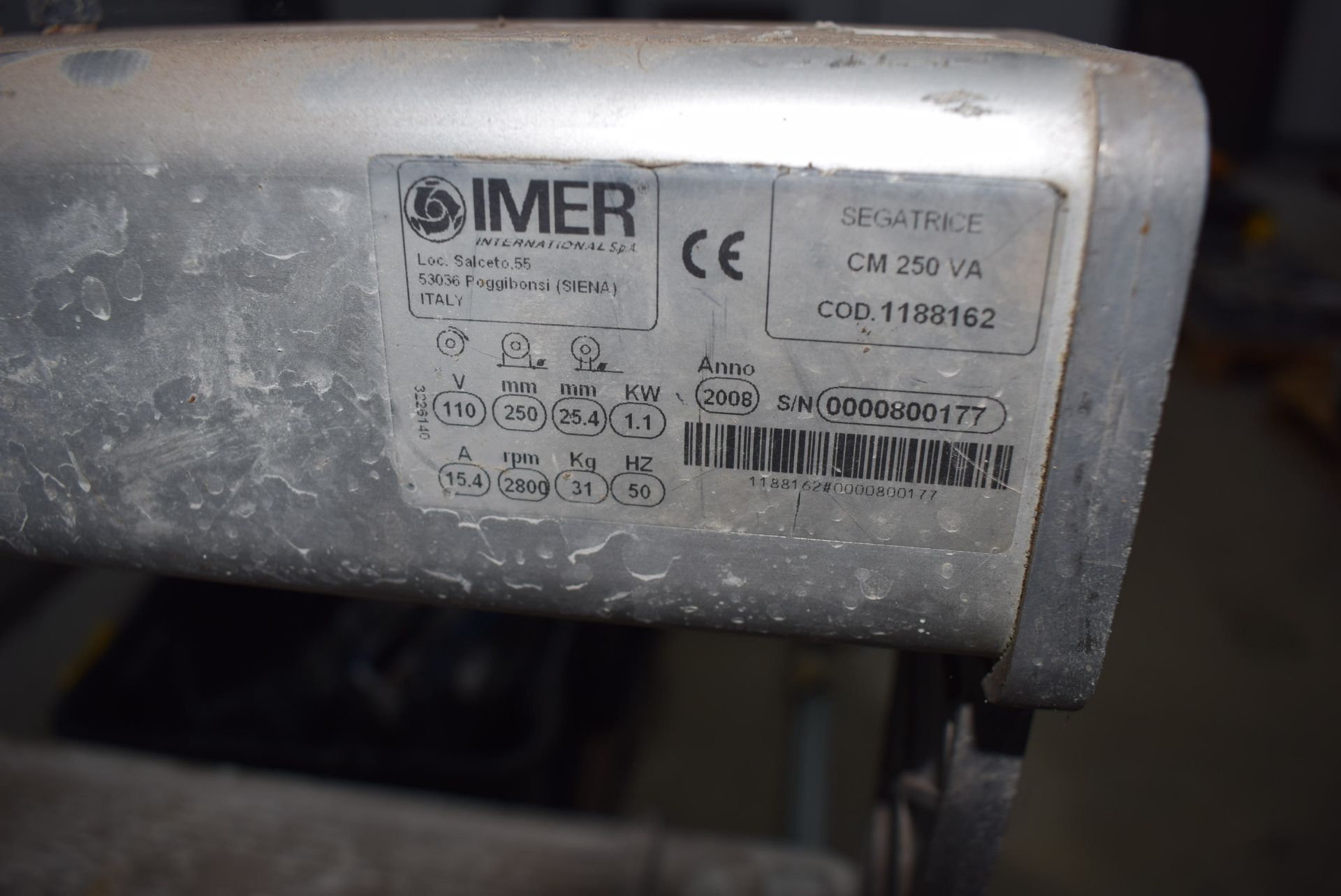 *Imer tile cutter 110v with stand Model CM250VA - Image 2 of 2