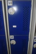 Bank of Four Lockers with Sockets