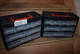 *2x Plastic Storage Boxes