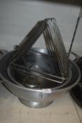 Selection of Large Colanders, Pots, and Chopping Board Racks