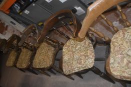 5x Upholstered Pub Chairs with Matching Cushions