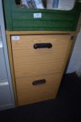 *Wood Effect Two Drawer Filing Cabinet 41x60cm x 72cm tall