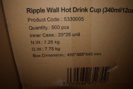 *Box of Ripple Wall Hot Drink Cup - 12oz Black 500pcs