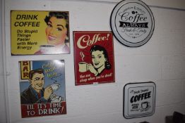 *5 Retro Style Coffee Signs