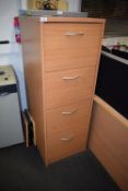 *Wood Effect Four Drawer Filing Cabinet
