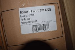 *Box Containing 80mm Black Sip Lids - ~1000 Fits 8oz Cups