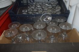 Box of Assorted Wine Glasses, and a Box of Shot Glasses