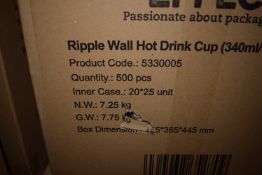 *Box of Ripple Wall Hot Drink Cup - 12oz Black 500pcs