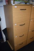 *Wood Effect Four Drawer Filing Cabinet 48x60cm x 139cm tall