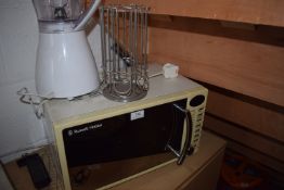 *Russell Hobbs Microwave, Blender, and a Coffee Pot Stand