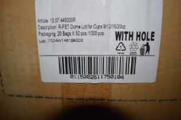 *1000pcs R-PET Dome Lid for 9 - 20oz Cups