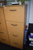 *Wood Effect Four Drawer Filing Cabinet 48x60cm x 139cm tall