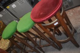 3x Large Upholstered Pub Barstools