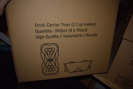 *Box of 360x Two Cup Carrier Trays