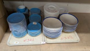 *2x Trays of Assorted Saucers, Bowls, and a Cup