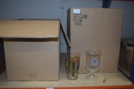 *Box of Birra Moretti Pint Glasses, and a Box of Brixton Pint Glasses