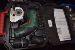 *Parkside Cordless Screwdriver with Attachments and Bits