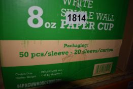 *Box of 20 Sleeves of 50 (1000 Total) 8oz Paper Cups