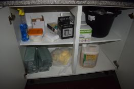 *Contents of Cupboard to Include Hand Tissues, Cleaner Sachets etc