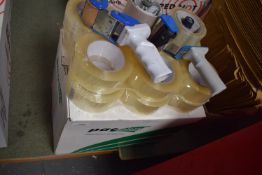 *Box of 36x Rolls of Low Noise 48mm Clear Tape 132m, plus 12x Rolls, and 2x Tape Guns