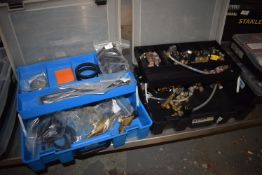 *2x Small Plastic Toolboxes and Contents