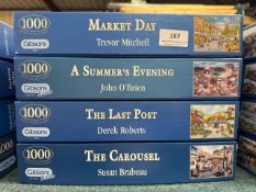 4 x 1000 piece Gibson Jigsaw Puzzles