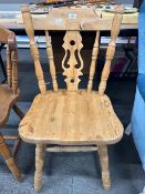 Pine dining chair