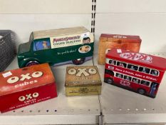 5 x Vintage Metal Food Branded Tins