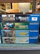 4 x 1000 piece Ravensburger jigsaw puzzles