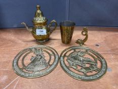 A selection of Brass items