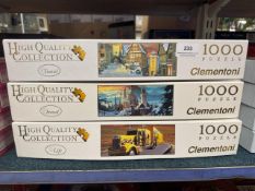 3 x Clementoni 1000 piece jigsaw puzzles