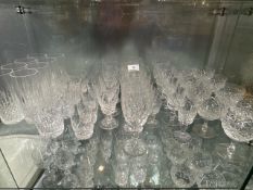 Quantity of cut crystal glasses - matching set