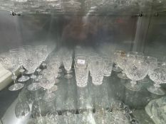 Quantity of cut crystal glasses - matching set