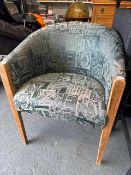 Green Upholstered armchair