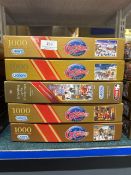5 x Gibsons 1000 piece jigsaw puzzles