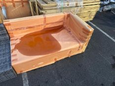 *A single right hand section for rattan outdoor sofa set no cushions