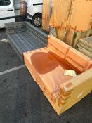*two-piece sectional outdoor sofa set no cushions
