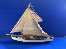 Wooden sailboat model