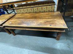 Rectangular rustic wooden coffee table