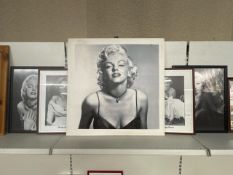 5 x Black & White Marilyn Monroe Pictures of various sizes Largest 76cm W x 76cm H