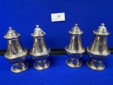 2 sets of silver plated salt & pepper shakers