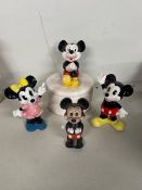 Vintage Mickey Mouse ornaments & Trinket Box (trinket box chipped and hairline crack)